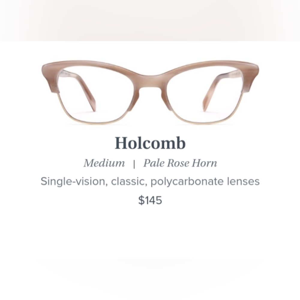 Warby Parker x Anna Akana Limited Edition Collab Pale Rose & Gold Holcomb *RARE*